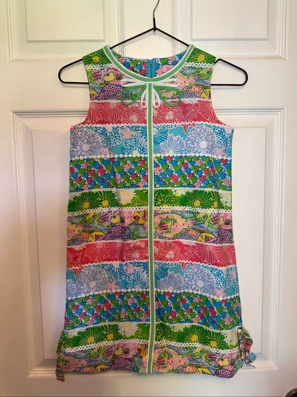 Lilly Pulitzer girls' Florida Loopy Shift Dress - Lagoony Patch pattern - 10y HT